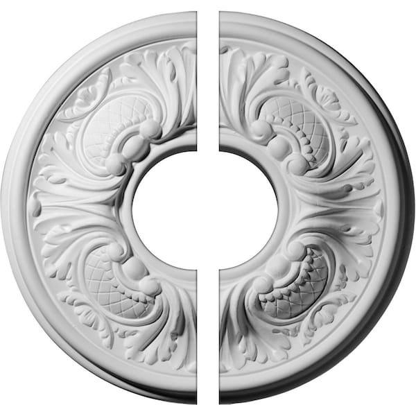 Ekena Millwork Wakefield Ceiling Medallion, Two Piece (Fits Canopies up to 3 5/8"), 11 3/4"OD x 3 1/2"ID x 1 1/4"P CM11WA2-03500 - main